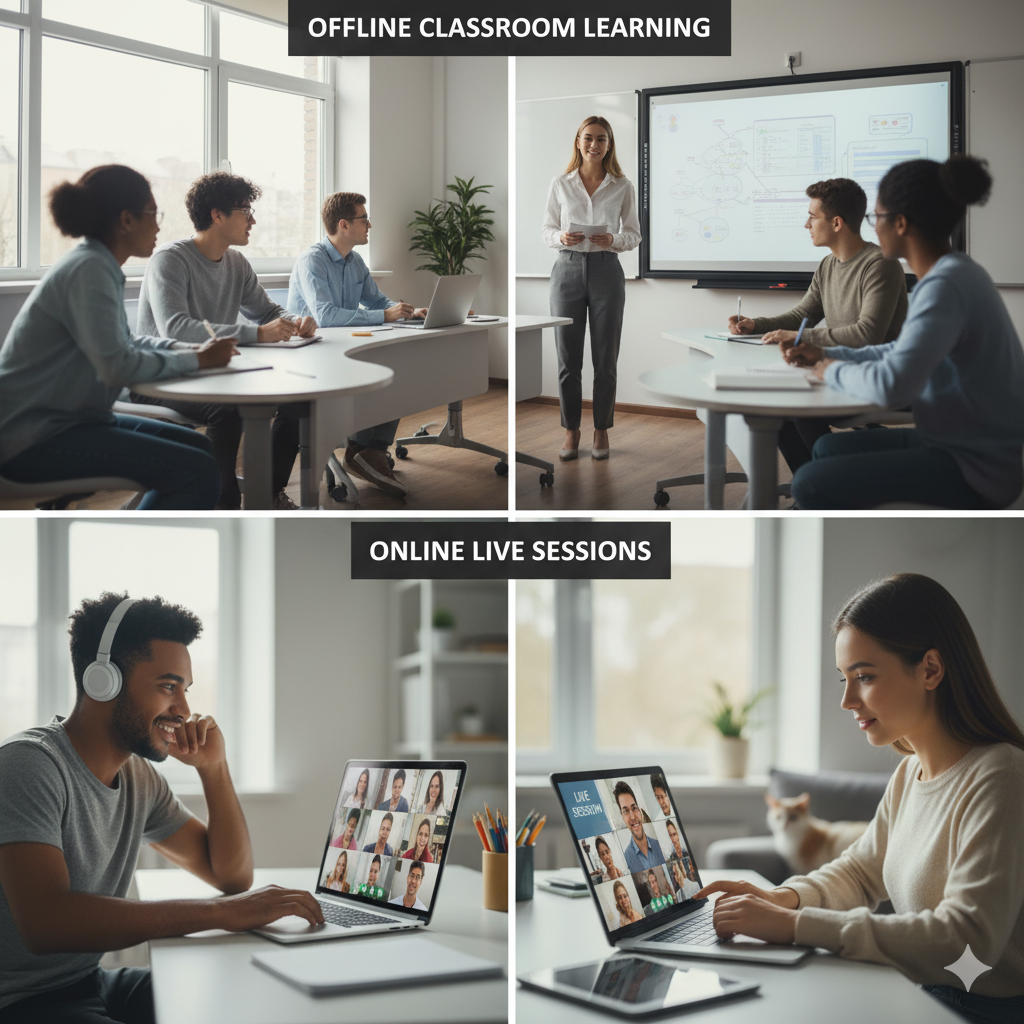 Online + Offline Classes Available image